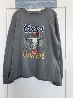 Coors Banquet Rodeo Crewneck Sweatshirt Unisex XXL 2XL